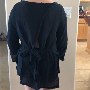 Free People raw hem top & short set